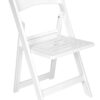 White Resin Folding Chair, Slatted Seat, 650 lbs Weight Capacity*, 2 Year Total Warranty* (Per Chair Price Shown – Sold only in Quantities of 4) CFRW-SLATTED-CX-T