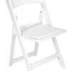 White Resin Folding Chair, Slatted Seat, 650 lbs Weight Capacity*, 2 Year Total Warranty* (Per Chair Price Shown – Sold only in Quantities of 4) CFRW-SLATTED-CX-T