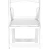 White Resin Folding Chair, Slatted Seat, 650 lbs Weight Capacity*, 2 Year Total Warranty* (Per Chair Price Shown – Sold only in Quantities of 4) CFRW-SLATTED-CX-T