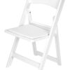 White Resin Folding Chair, Slatted Seat, 650 lbs Weight Capacity*, 2 Year Total Warranty* (Per Chair Price Shown – Sold only in Quantities of 4) CFRW-SLATTED-CX-T