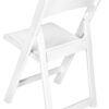 White Resin Folding Chair, Slatted Seat, 650 lbs Weight Capacity*, 2 Year Total Warranty* (Per Chair Price Shown – Sold only in Quantities of 4) CFRW-SLATTED-CX-T