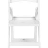 White Resin Folding Chair, Slatted Seat, 650 lbs Weight Capacity*, 2 Year Total Warranty* (Per Chair Price Shown – Sold only in Quantities of 4) CFRW-SLATTED-CX-T