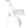 White Resin Folding Chair, Slatted Seat, 650 lbs Weight Capacity*, 2 Year Total Warranty* (Per Chair Price Shown – Sold only in Quantities of 4) CFRW-SLATTED-CX-T