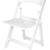 White Resin Folding Chair, Slatted Seat, 650 lbs Weight Capacity*, 2 Year Total Warranty* (Per Chair Price Shown – Sold only in Quantities of 4) CFRW-SLATTED-CX-T