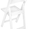 White Resin Folding Chair, Slatted Seat, 650 lbs Weight Capacity*, 2 Year Total Warranty* (Per Chair Price Shown – Sold only in Quantities of 4) CFRW-SLATTED-CX-T