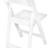 White Resin Folding Chair, Slatted Seat, 650 lbs Weight Capacity*, 2 Year Total Warranty* (Per Chair Price Shown – Sold only in Quantities of 4) CFRW-SLATTED-CX-T