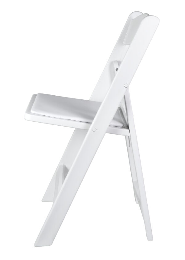 White Resin Folding Chair, 500 lbs Weight Capacity CFRW-X-AX-T