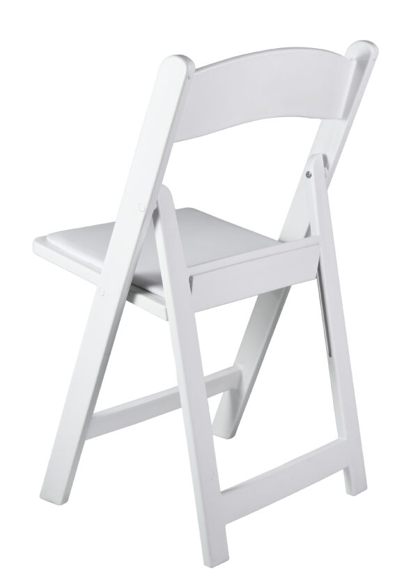 White Resin Folding Chair, 500 lbs Weight Capacity CFRW-X-AX-T