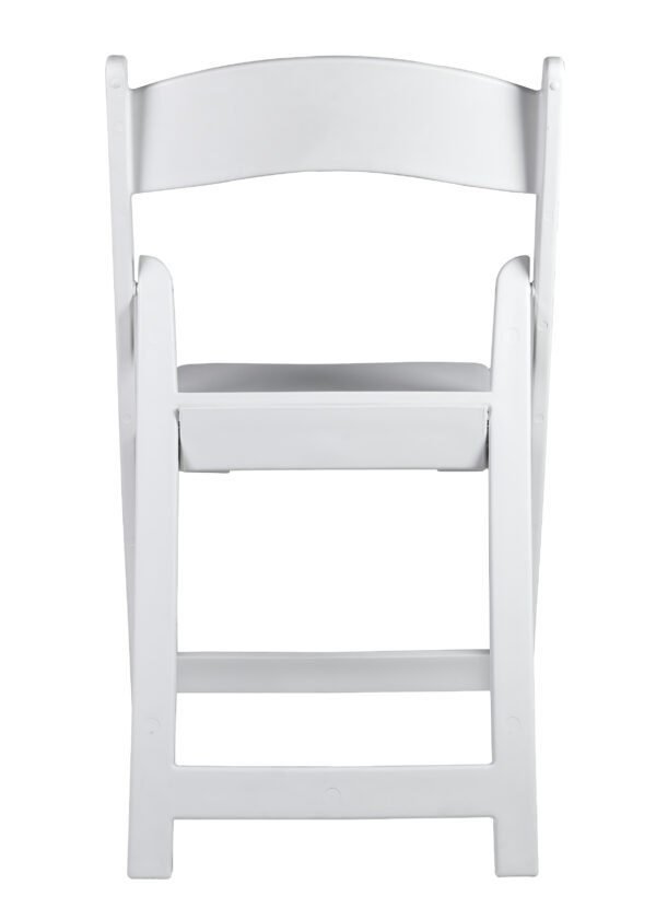 White Resin Folding Chair, 500 lbs Weight Capacity CFRW-X-AX-T