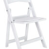 White Kids Resin Folding Chair by Chiavari, Free Extended Warranty, Stackable, UV Sun Protection, Water Proof, Anti-Rust, (Per Chair Price Shown - Sold only in Quantities of 4) CFRW-KID-AX-T