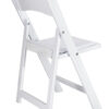 White Kids Resin Folding Chair by Chiavari, Free Extended Warranty, Stackable, UV Sun Protection, Water Proof, Anti-Rust, (Per Chair Price Shown - Sold only in Quantities of 4) CFRW-KID-AX-T