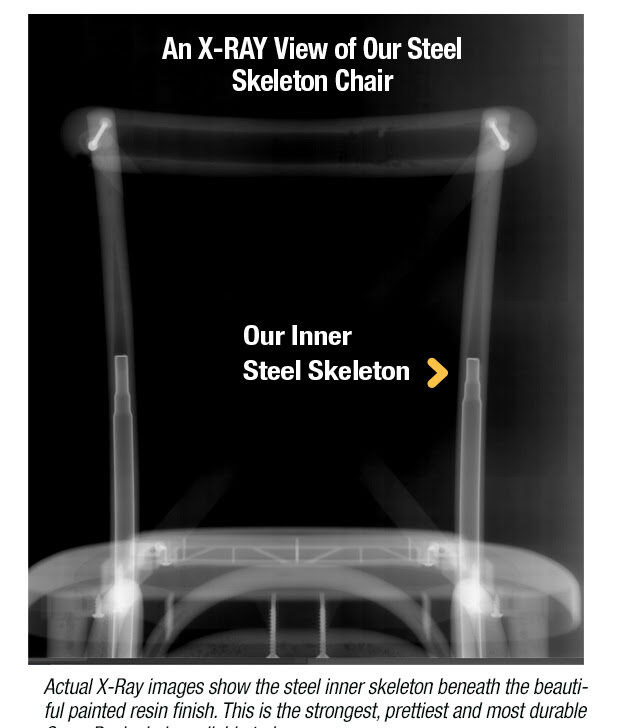 Xray Steel Skeleton Cross Back Chair