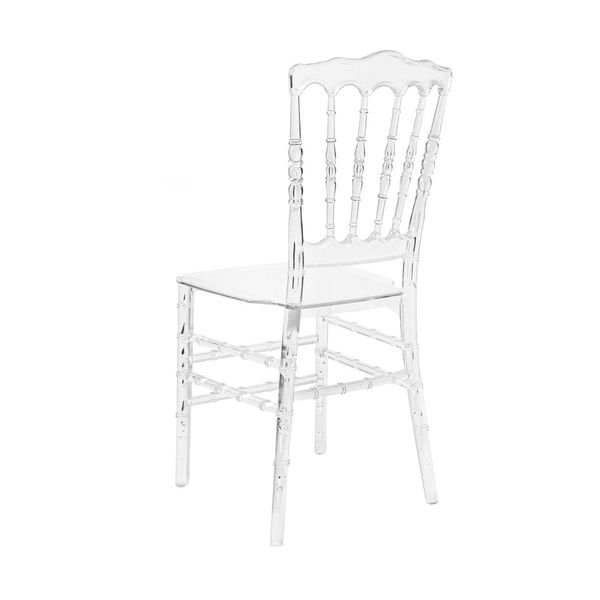 Chair Napoleon Resin Clear Mono Frame ThinVisible Z Series CNRC MONO THIN ZG T Back