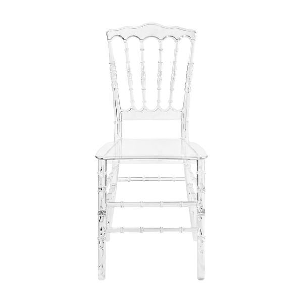 Chair Napoleon Resin Clear Mono Frame ThinVisible Z Series CNRC MONO THIN ZG T Front