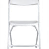 White Folding Chair (Steel-Poly Chair) by Chiavari, Minimum 660 lbs. Capacity CFPW-CX-T