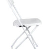 White Folding Chair (Steel-Poly Chair) by Chiavari, Minimum 660 lbs. Capacity CFPW-CX-T