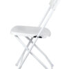 White Folding Chair (Steel-Poly Chair) by Chiavari, Minimum 660 lbs. Capacity CFPW-CX-T