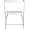 White Folding Chair (Steel-Poly Chair) by Chiavari, Minimum 660 lbs. Capacity CFPW-CX-T