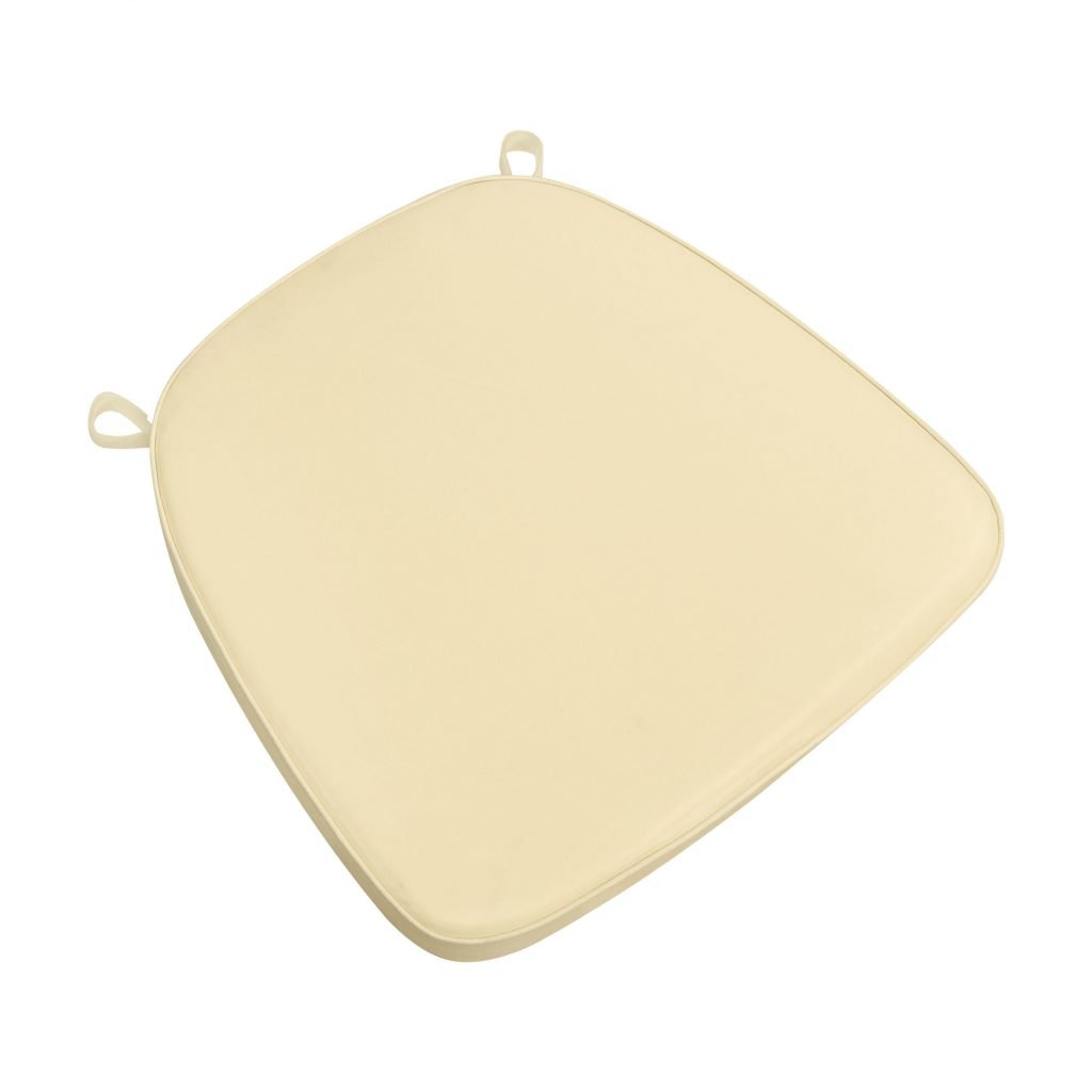 Cushion Vinyl Material Velcro Strap Ivory Color Right Angle View