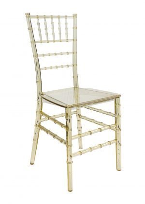 Chair Chiavari Resin Clear Gold Champagne Mono Frame ThinVisible Seat Z Series CCRCHG MONO THIN ZG T Right