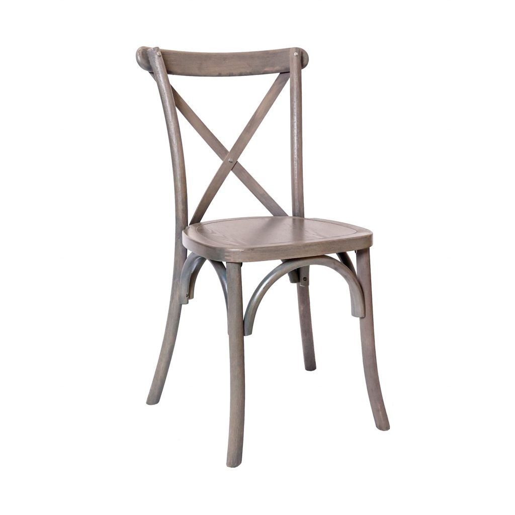 Chair Crossback Wood Driftwood Gray Z Series CXWG ZG T Right