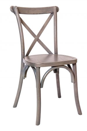 Chair Crossback Wood Driftwood Gray Z Series CXWG ZG T Right