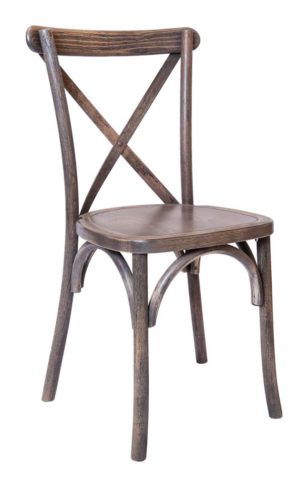 Chair Crossback Wood Fruitwood With Gray Lines Z Series PO 404 CXWF 404 ZG T Right