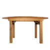 Chestnut 5 Foot (60″) Round Farmhouse Table TFARMRD60-CHESTNUT-S-LEG-AX-T