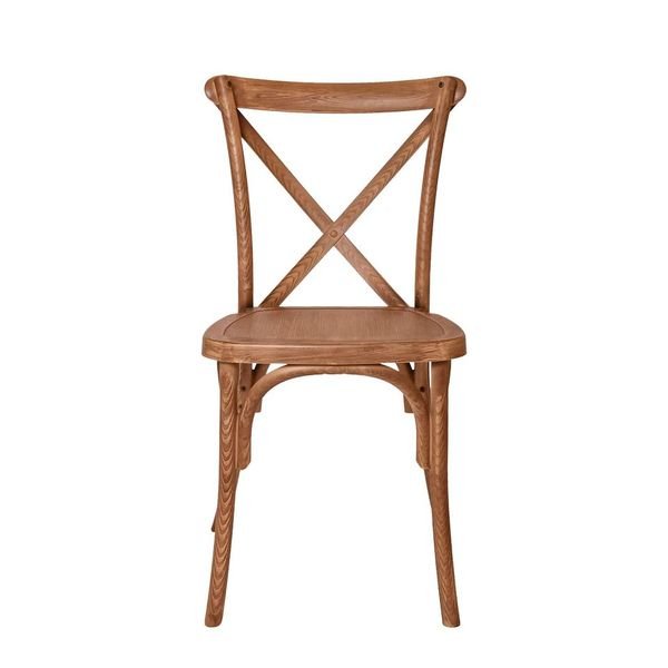 Chair Crossback Resin Chestnut Z Series CXRC ZG T Front