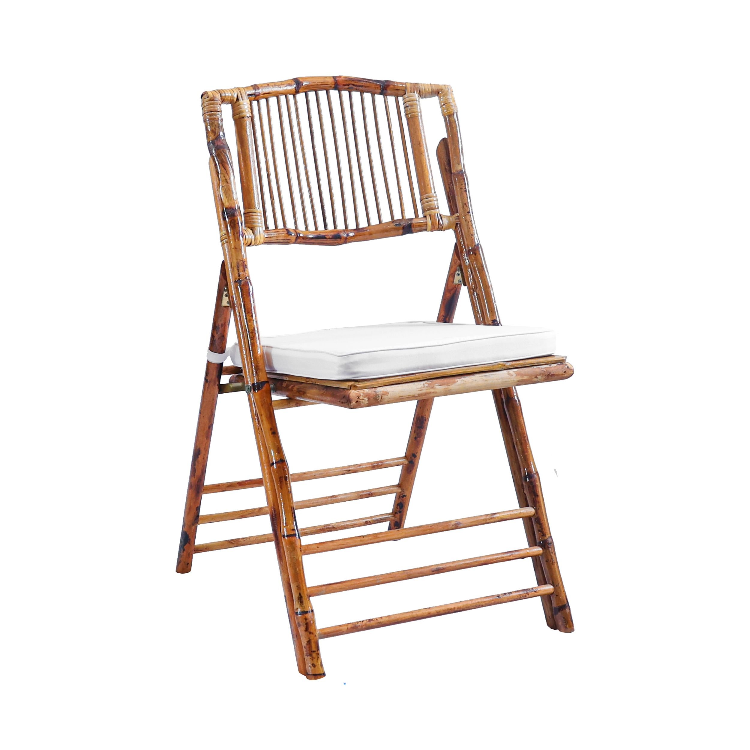 Chair Folding Bamboo H Series CFBAM HU T Cushion Chair Side