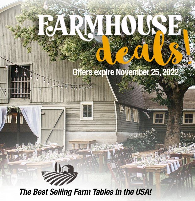 FARMHOUSE DEALS - Our Beautiful Farm Tables