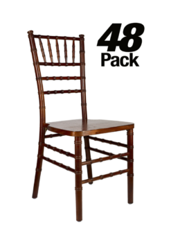 Fruitwood (Medium Brown) ToughWood Chiavari Chair, 48 Chair Bundle by Chivari CCWFM-ZG-T-48