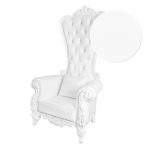 Chair Throne Wood White Frame White Vinyl Cushions Z Series CTWWW ZG T Chair Cushion Swatch