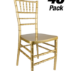 48 Chair Pack, Gold ToughResin Chiavari Chair CCRG-MONO-AX-T-48