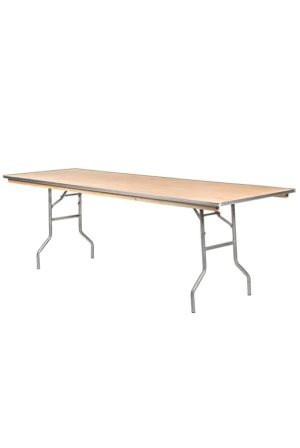 96"x30" Rectangle "Heavy Duty" Plywood Folding Banquet Table, Scratched & Dent