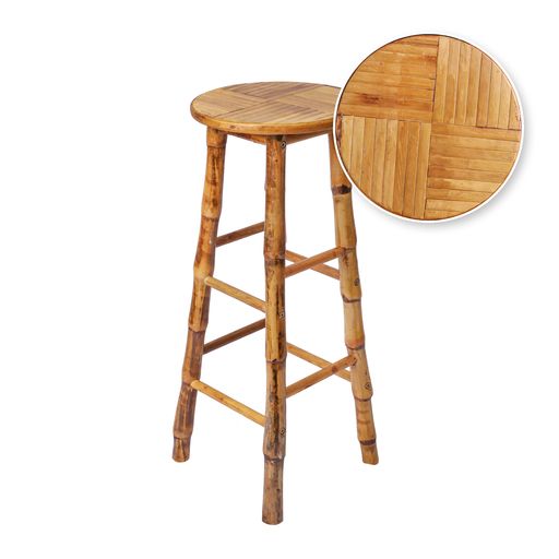Barstool Bamboo Stool No Back H Series BSBAM NO BACK HU T Chair Swatch