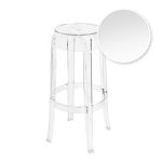 Barstool Ghost Resin Stool Clear No Back H Series BSRC NO BACK HU T Chair Swatch