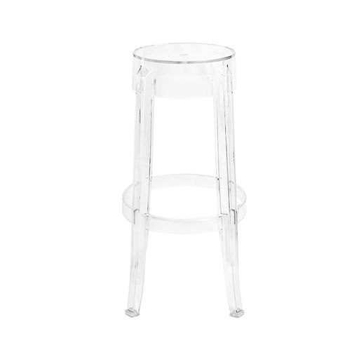 Barstool Ghost Resin Stool Clear No Back H Series BSRC NO BACK HU T Front