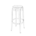 Barstool Ghost Resin Stool Clear No Back H Series BSRC NO BACK HU T Right