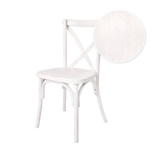 Chair Crossback Resin White Distressed Z Series CXRWD ZG T Chair Swatch