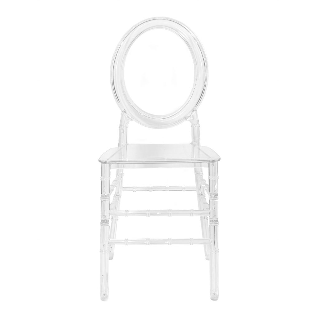Chair Oval Ring Resin Clear Mono Frame ThinVisible Z Series CORRC MONO THIN ZG T Front