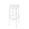 Clear Resin Backless Ghost Barstool by Chivari BSRC-NO-BACK-HU-T