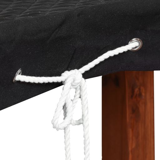 Cover Farm Table 96x40 Sponge Quilted Polyester Top Canvas Sides with Ropes Z Series P COVERTFARM 9640 ZG T Full Top Image