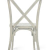 White Distressed Resin Cross Back Chair Back CXRWD-ZG-T