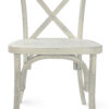 White Distressed Resin Cross Back Chair Front CXRWD-ZG-T