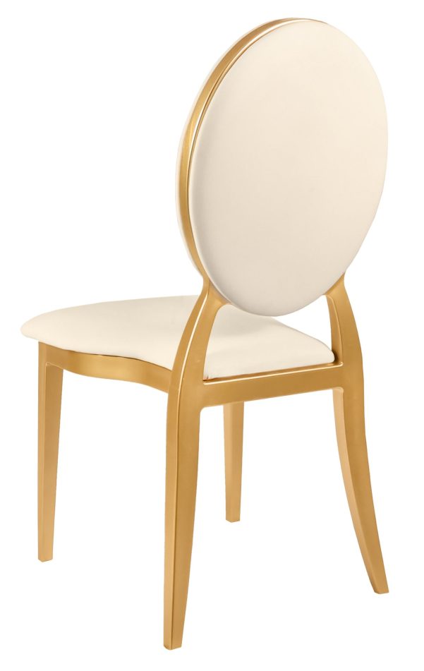 COZRGIVYIVY ZG T Chair Oz Resin Gold Frame, Ivory Vinyl Seat, Ivory Vinyl Back (Z Series) Other (2)