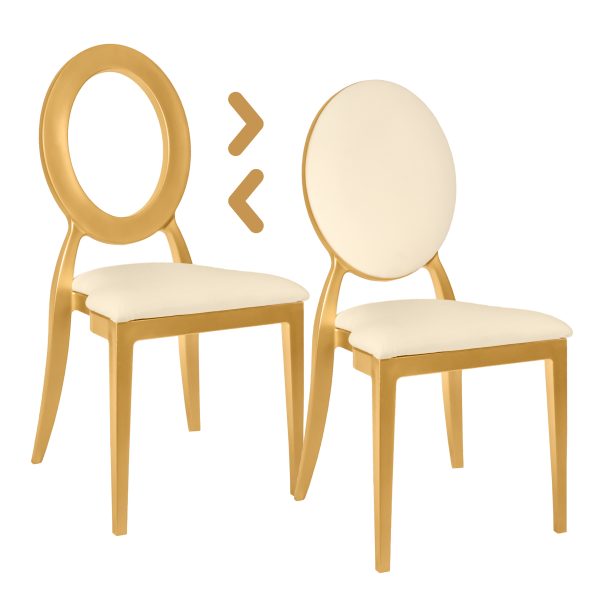 COZRGIVYIVY ZG T Chair Oz Resin Gold Frame, Ivory Vinyl Seat, Ivory Vinyl Back (Z Series) Other