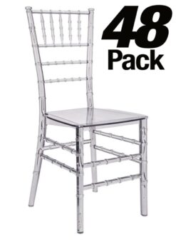 48 Pack Clear Resin Thinvisible Chiavari Chair CCRC-MONO-THIN-ZG-T-48