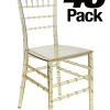 48 Chair Pack, Clear Gold Champagne Resin Thin-Seat Chiavari Chair by Chivari CCRCHG-MONO-THIN-ZG-T-48