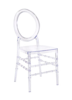 Oval Ring, Resin, Clear (Mono-Frame) ThinVisible – 48 Chairs Bundle by Chivari -Right CORRC-MONO-THIN-ZG-T-48